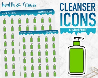 Health & Fitness | Cleanser Icons | Planner Stickers