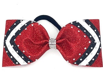 Tailless Glitter & Rhinestone Cheer Bows, Competition Bows, Squad/Team Bows