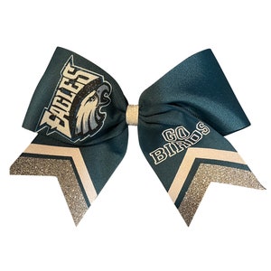 Add Your Name EAGLES Cheer Bow, Customize your PA Football Cheer Bows, FLY Eagles Fly, Go Birds