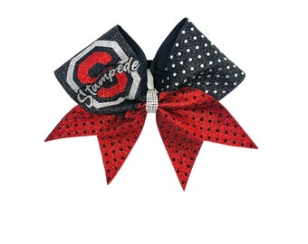 Affordable Cheer Bows, Black and Red Cheer Bows Custom Cheer Hair Bows Stylish and Budget-Friendly Hair Accessories, Gifts