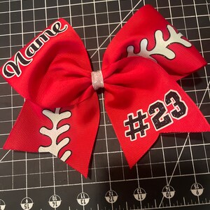 Softball team bows Custom Names Jersey Numbers, choose your Team Colors image 2