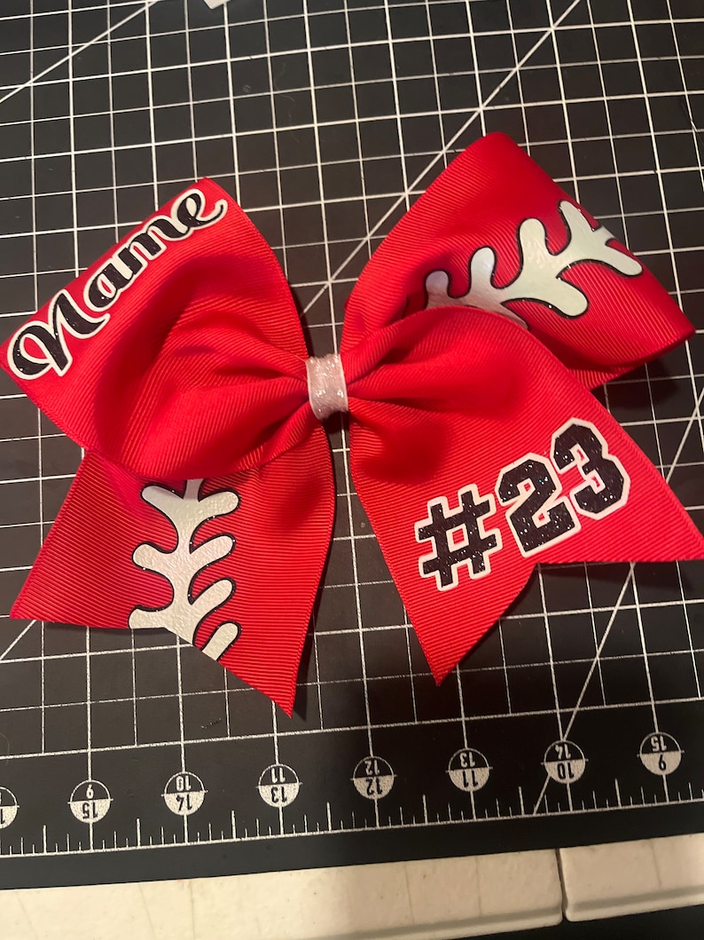 Softball team bows Custom Names Jersey Numbers, choose your Team Colors image 2