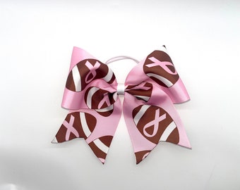 Breast Cancer Awareness Cheer Bows, October Pink Cheer Bows