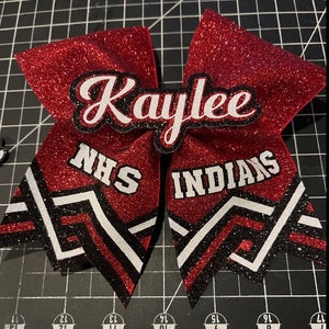 New Design** Squad Bows, 3D REMOVABLE Pop Out Name Center, CUSTOMIZE & PERSONALIZE Your Team Bows