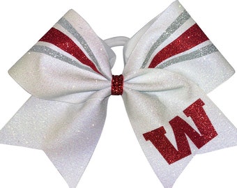 Full Glitter, Personalize Names for Your Squad/Team Bows, Customized Competition Cheer, Dance Bows