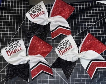 Custom Make Your Squad Bows, Choose up to 3 Glitter colors & OWN Your Squad Style with these Personalized Cheer Bows