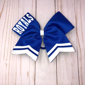 Customizable Cheer Bow: Glitter Name, Grosgrain Ribbon, Team Colors