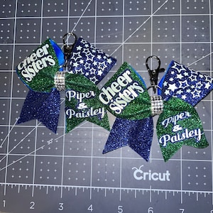 Personalize your Keychain Gift, set of 2 Keychains Cheer Sisters/Besties Add Custom Names Keychains Cheer Gifts, Big Sis Lil Sis Gifts image 7