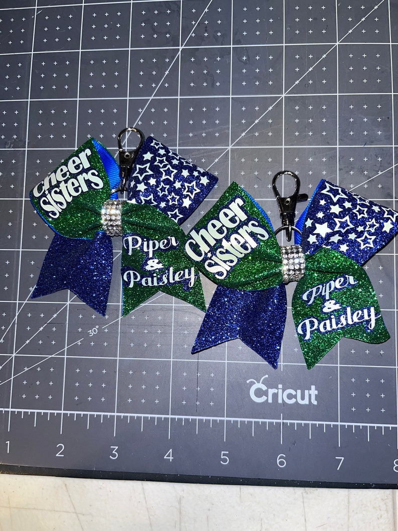 Personalize your Keychain Gift, set of 2 Keychains Cheer Sisters/Besties Add Custom Names Keychains Cheer Gifts, Big Sis Lil Sis Gifts image 7