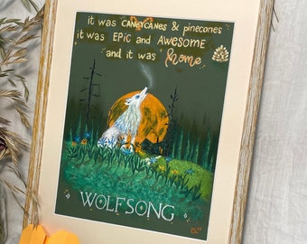 Wolfsong, pastel de la couverture