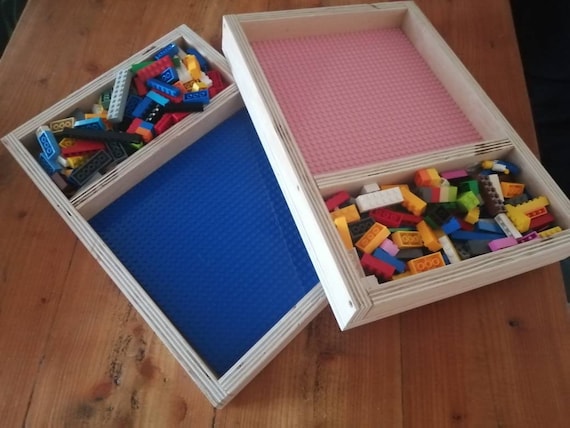 Large Hardwood Ply Building Blocks Playtray Lego Children's Lego Play Tray  -  Denmark