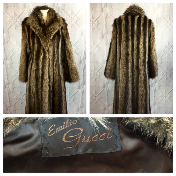Emilio Gucci Vintage Genuine Fur Coat Long Stroller w… - Gem