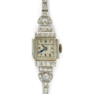 1920s Platinum 2.0cttw Diamonds Art Deco Antique Vintage Dress Watch Ollendorff Luxury Gift for Her RARE!