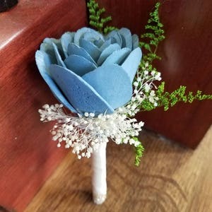 Slate Blue Boutonniere immagine 2