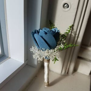 Slate Blue Boutonniere immagine 1