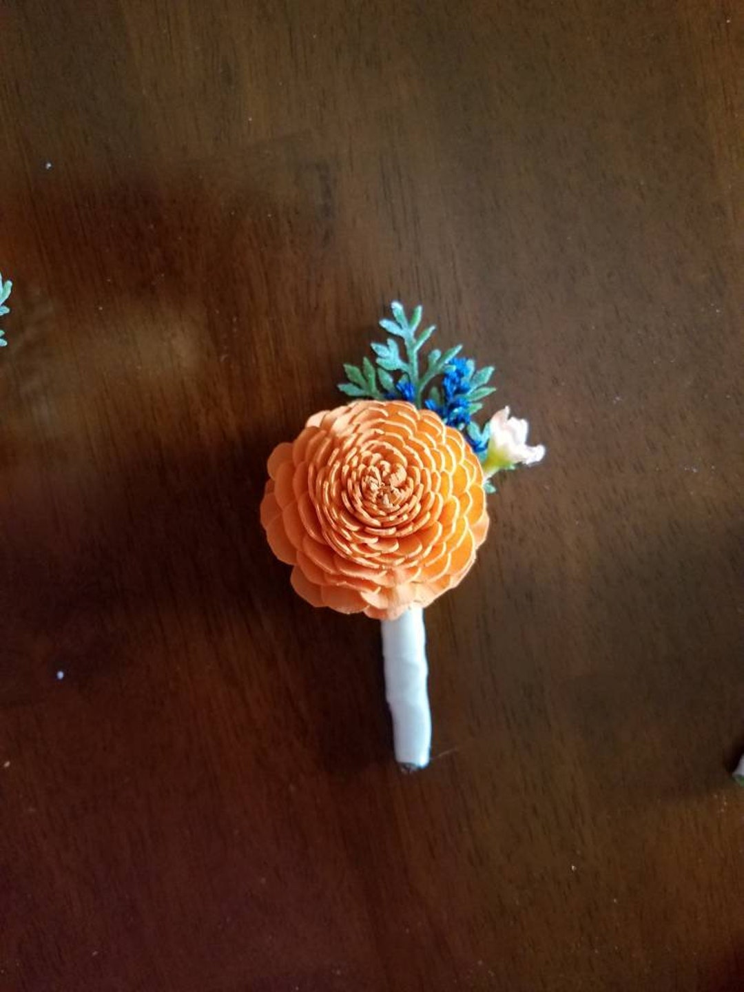 Sola Flower Boutonniere Boutonnieres Coral Boutonniere Etsy