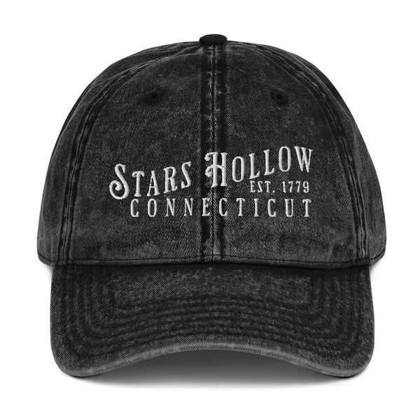 Stars Hollow Connecticut Vintage Cotton Twill Cap