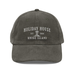 Holiday House Rhode Island lighthouse Vintage Corduroy Cap