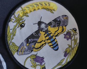 Sew on patch - Death's Head Hawk Moth, Acherontia atropos (lifecycle)