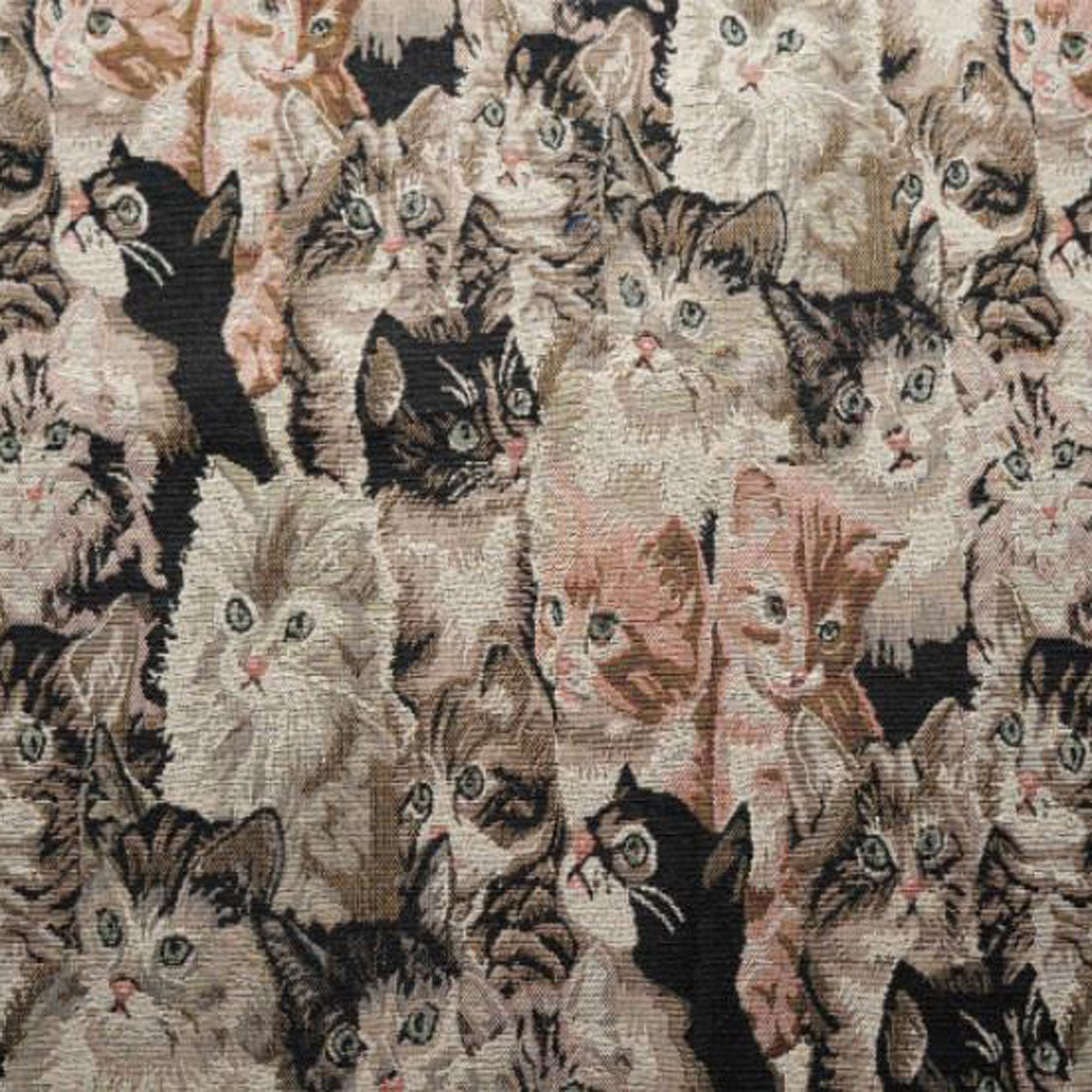 Cute Cat Pattern Jacquard Fabric Yarn Dyed Fabric by the Etsy