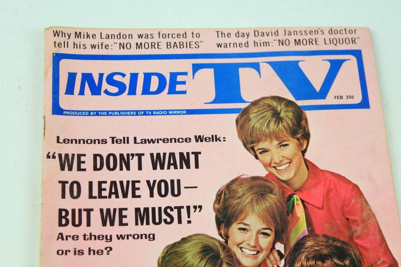 60's Inside TV Magazine Gossip Celebrity News Memorabilia Etsy