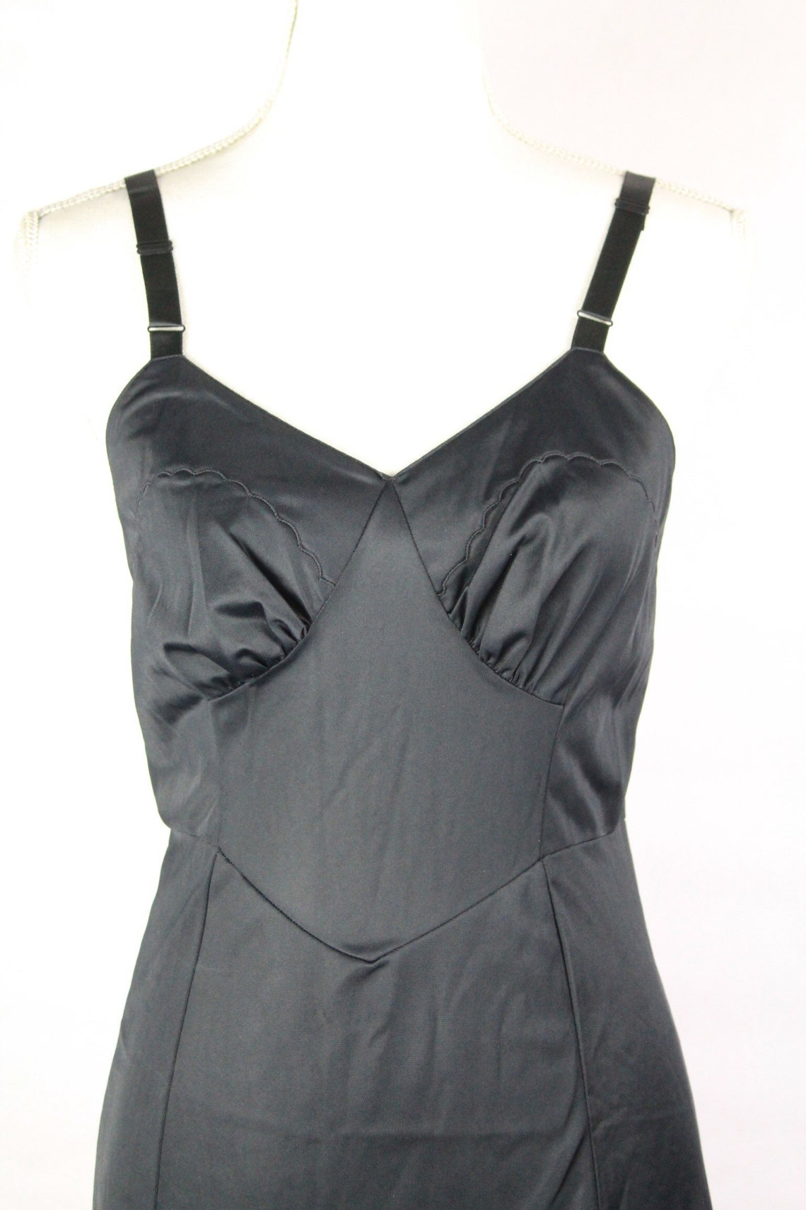 60's Black Nylon Slip Dress Lingerie Vintage Undergarments - Etsy UK