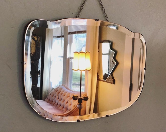 Cloud 9 Mirror Frameless Antique Mirror With Thick Beveled Edge Etsy