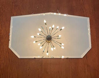Specchio art déco senza cornice con bordi smussati