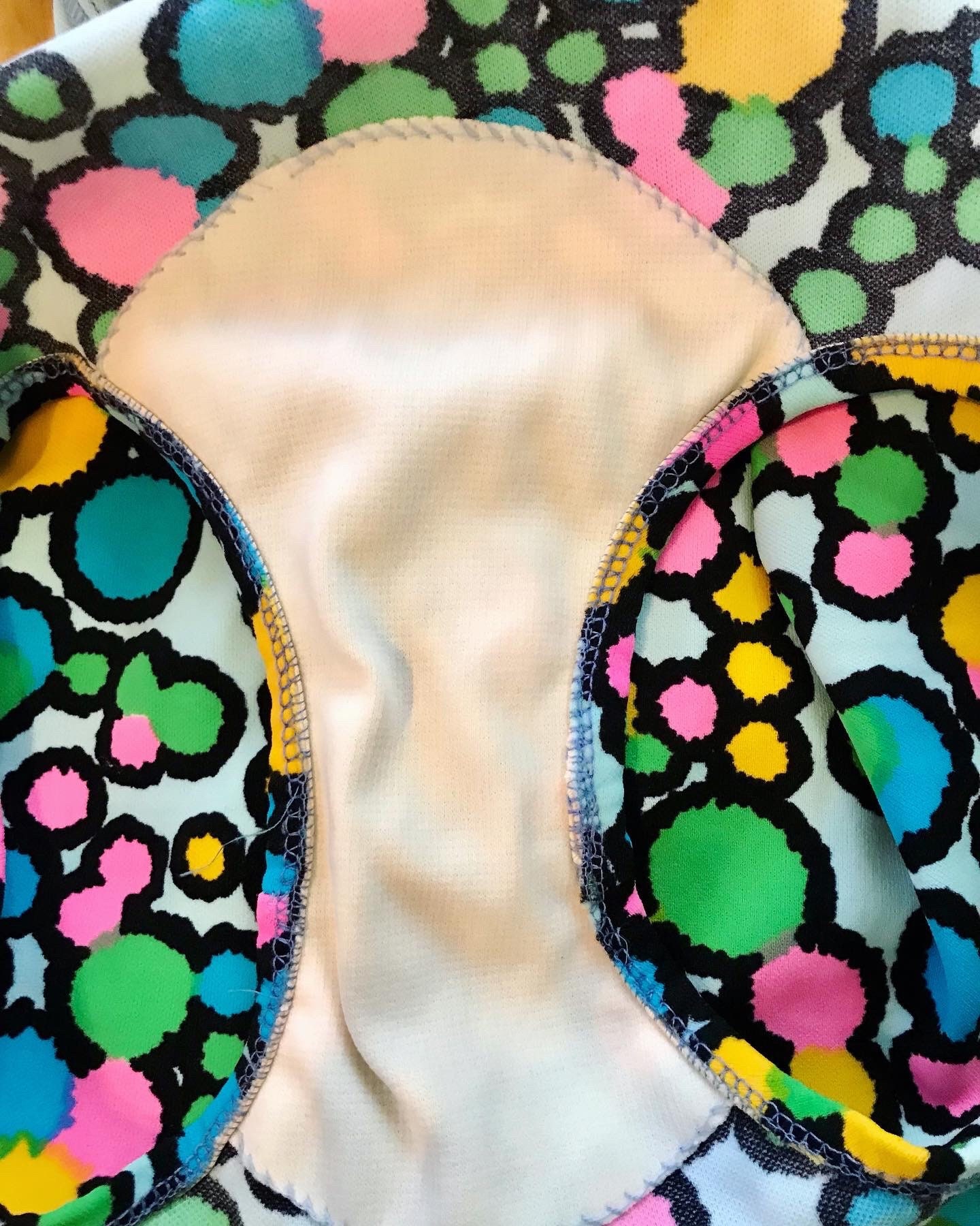1960s Vintage Dippin Dot pattern swimsuit