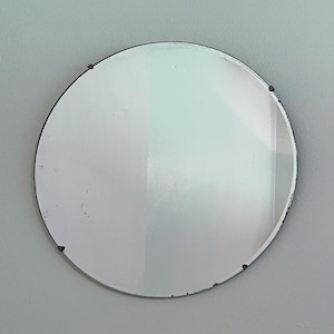 Grand miroir circulaire vintage - miroir rond moderne du milieu du siècle