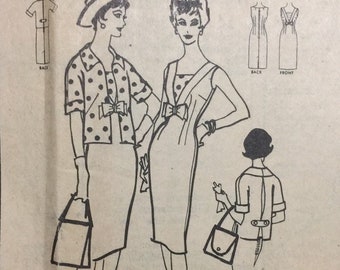 Vintage 1959 McCalls #5021 Dress Pattern