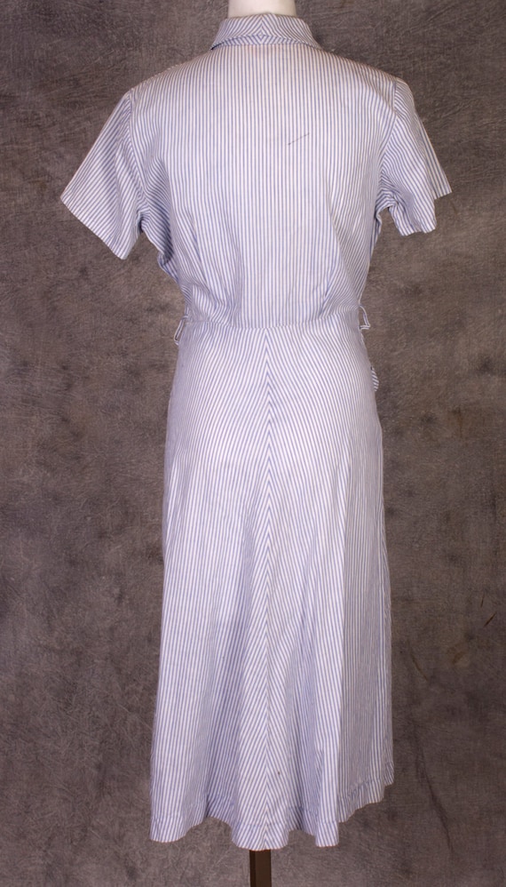 Vintage 1940s  Cotton Candystriper Dress - image 3