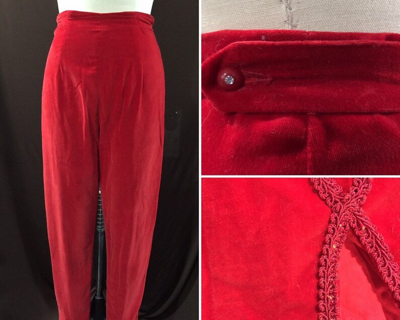 velvet cigarette pants