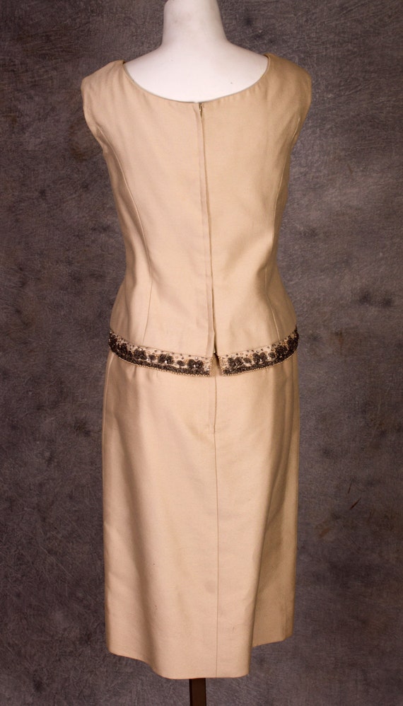 Vintage 1950s Beaded Suit With Pearl and Rhinesto… - image 5