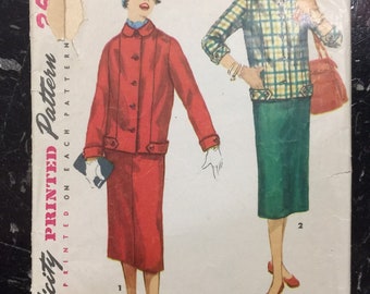 Vintage 1950s Simplicity #1324 Suit Pattern