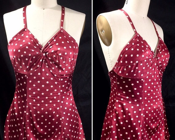 Extremely Rare Vintage 1930s Catalina Polka Dot S… - image 1