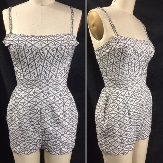 Elegant Vintage 1950s Saks Fifth Avenue 1 Piece Sw