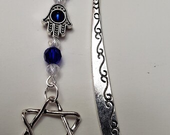 Jewish Bookmark; Star of David Bookmark; Hamsa bookmark