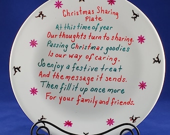 Christmas Sharing Plate / Christmas Giving Plate / Christmas Plate