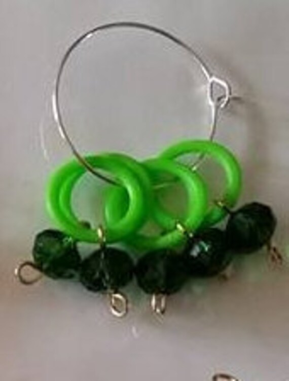 Green Crystal Stitch Markers Stitch Markers Knitting Supplies Gift For Knitter Snag Free Craft Supplies Markers Green Crystal Stitch Markers Stitch Markers Knitting Supplies Gift For Knitter Snag Free Craft Supplies Markers