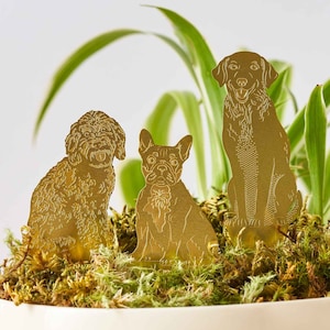 cockapoo french bulldog and labrador brass dog decoration