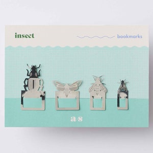 Insect Bookmarks, beetle, moth, bee and fly image 1