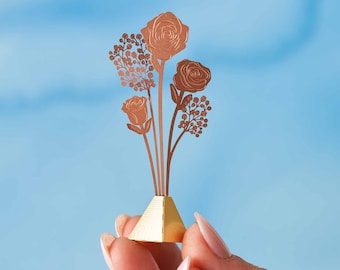 Rose tiny bouquet - rose gold or gold