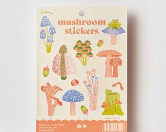 Mushroom and Fungi cute Sticker Sheet