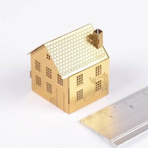 DIY Messing Haus Model Kit: Miniatur Haus Andenken Geschenk