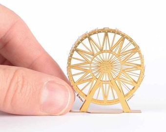 3D ferris wheel, miniature brass DIY model kit