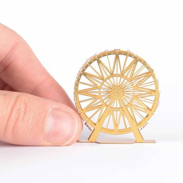 3D ferris wheel, miniature brass DIY model kit