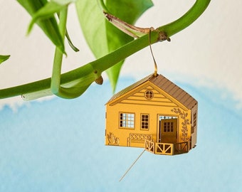 Treehouse Mini Model 3D DIY kit in brass, houseplant keepsake gifts