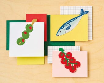 Food Bookmarks - Tomato, Olive, Mackerel