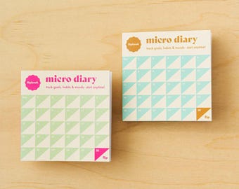 30 Day Mood & Habit Tracker and Flip Book / Mood Tracker and Wellbeing Journal - Micro Diary